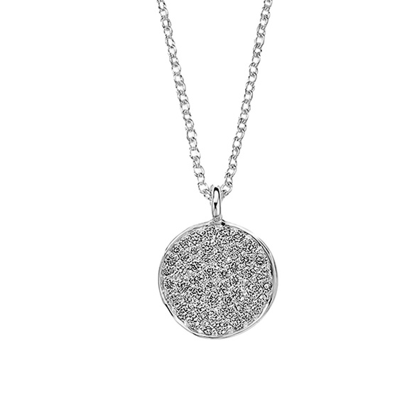 New Ippolita Small Flower Pendant Necklace in Sterling Silver with Diamonds - Picture 1 of 7
